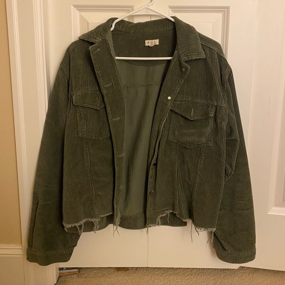 Green corduroy jacket